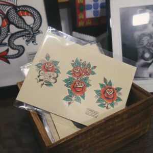 roses tattoo porto traditional classic vintage tattooing portugal